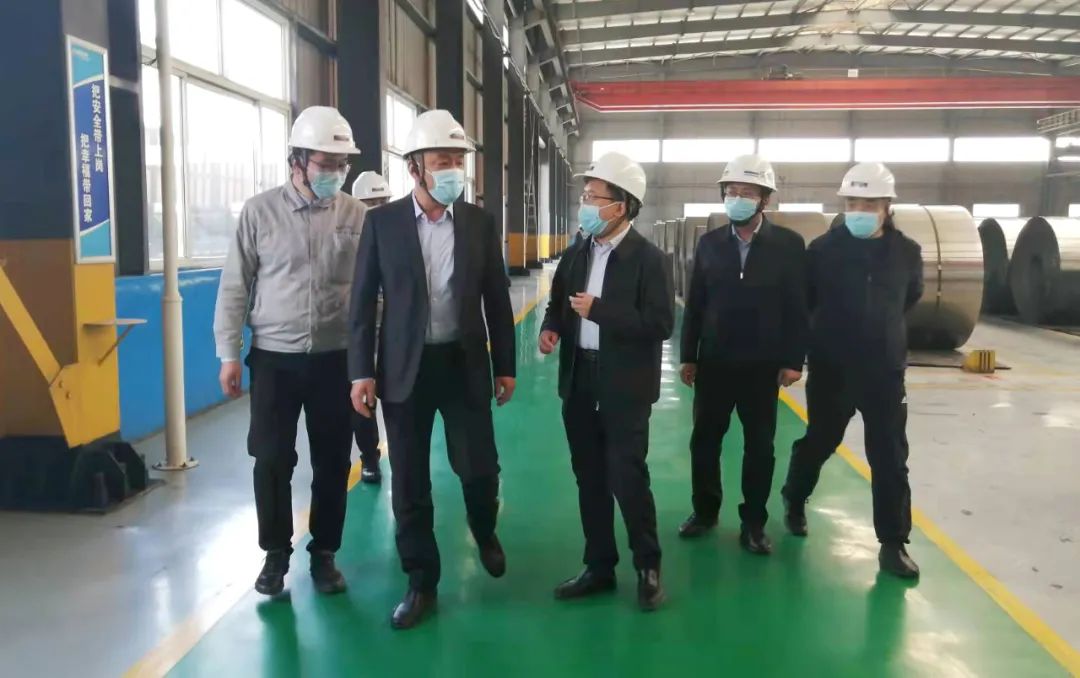 博興縣委常委、宣傳部部長、副縣長孫希軍一行到匯鑫集團視察企業(yè)復(fù)工復(fù)產(chǎn)